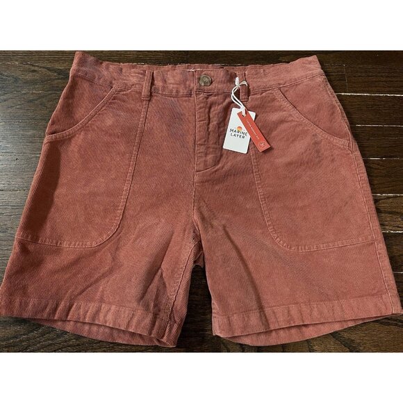 NWT Men's Marine Layer Archive Dominic Cord Shorts Sz 34 Mahogany Red $88 - Picture 1 of 8